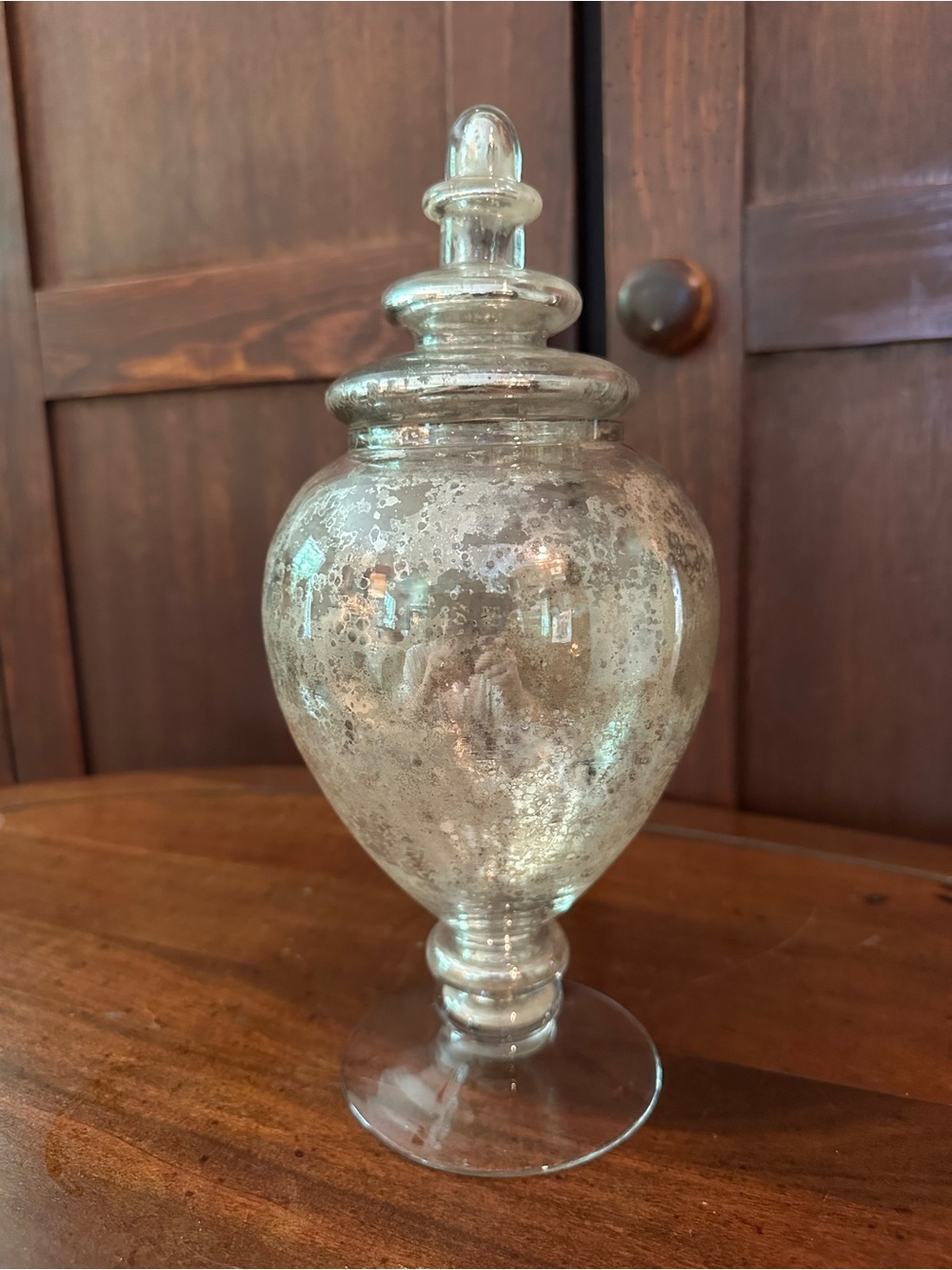 Vintage glass lidded container • candy dish • antique